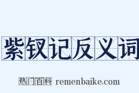 紫钗记反义词是什么意思的图片